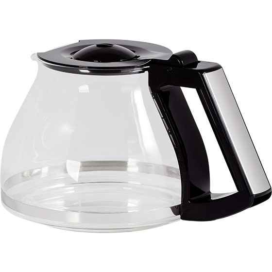 Glaskanne für AromaFresh 1021-02,03,04,05, Look IV DeLuxe & Timer Schwarz-Silber