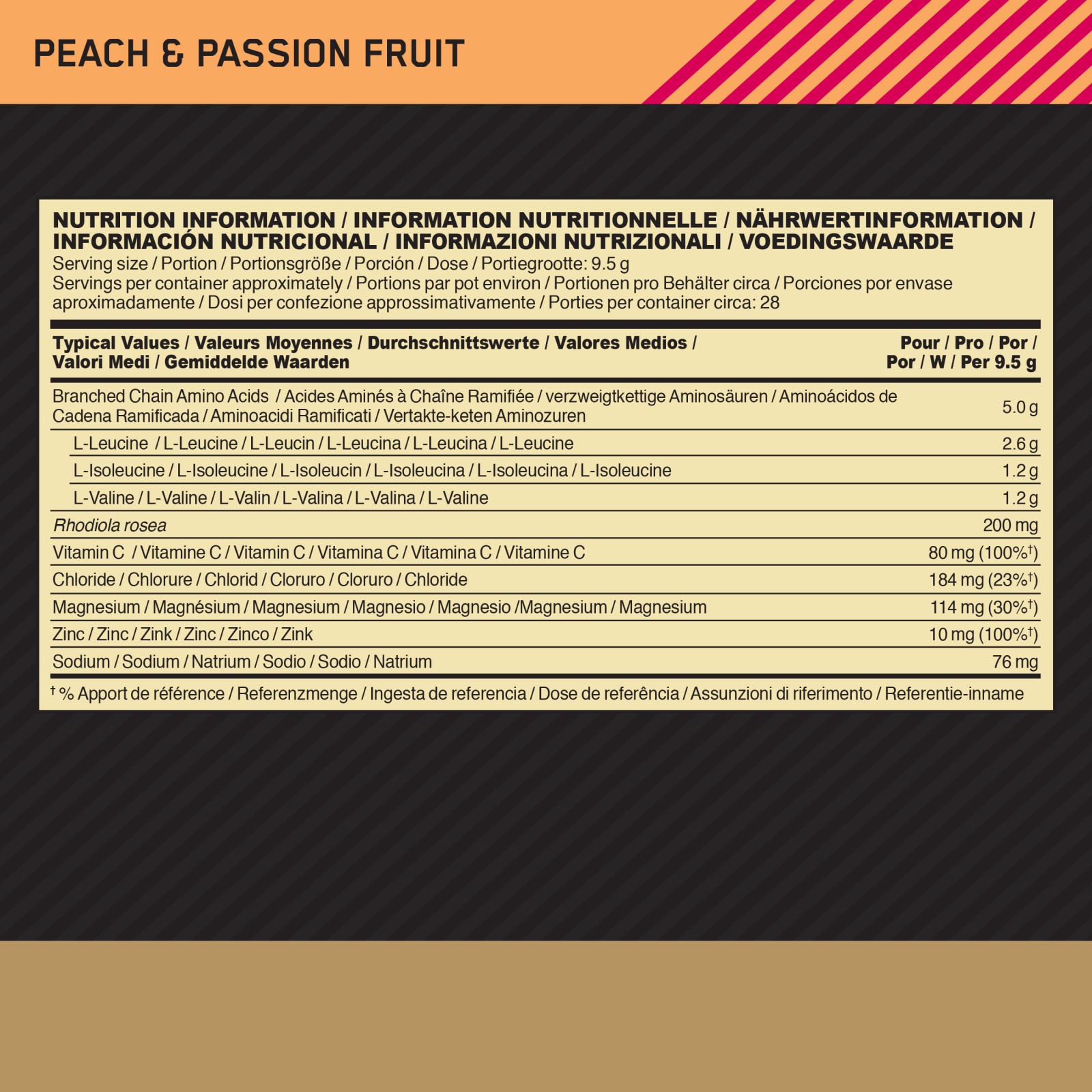 Gold Standard BCAA Train&Sustain (266g)