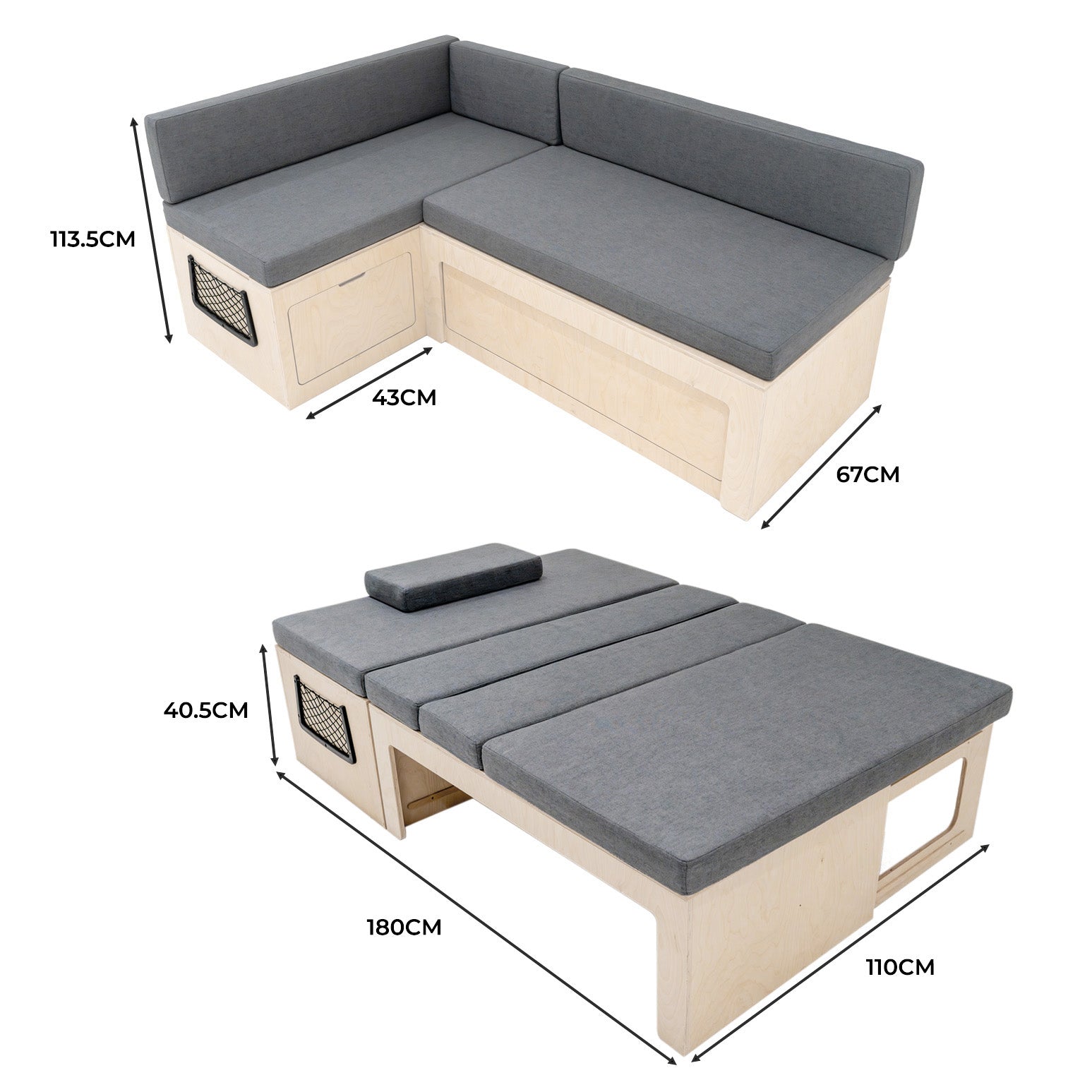 Monstershop slaapbank - 180 x 120 cm