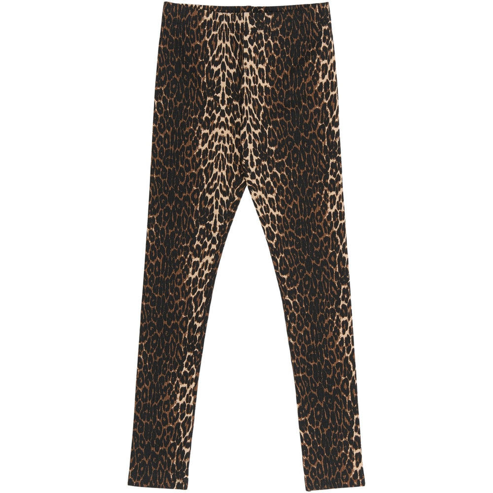 Køb The New Oxford Tan AOP Ellen Rib Leggings