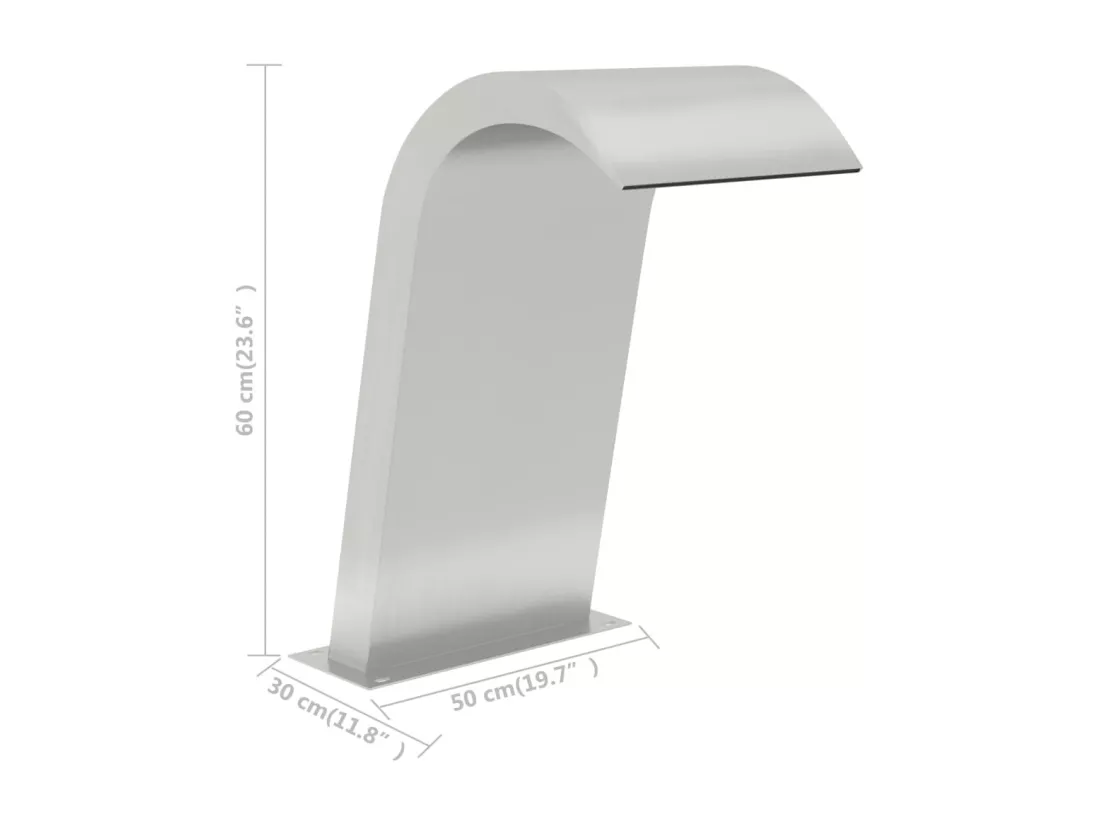 Fontaine de piscine 50x30x60 Acier inoxydable
