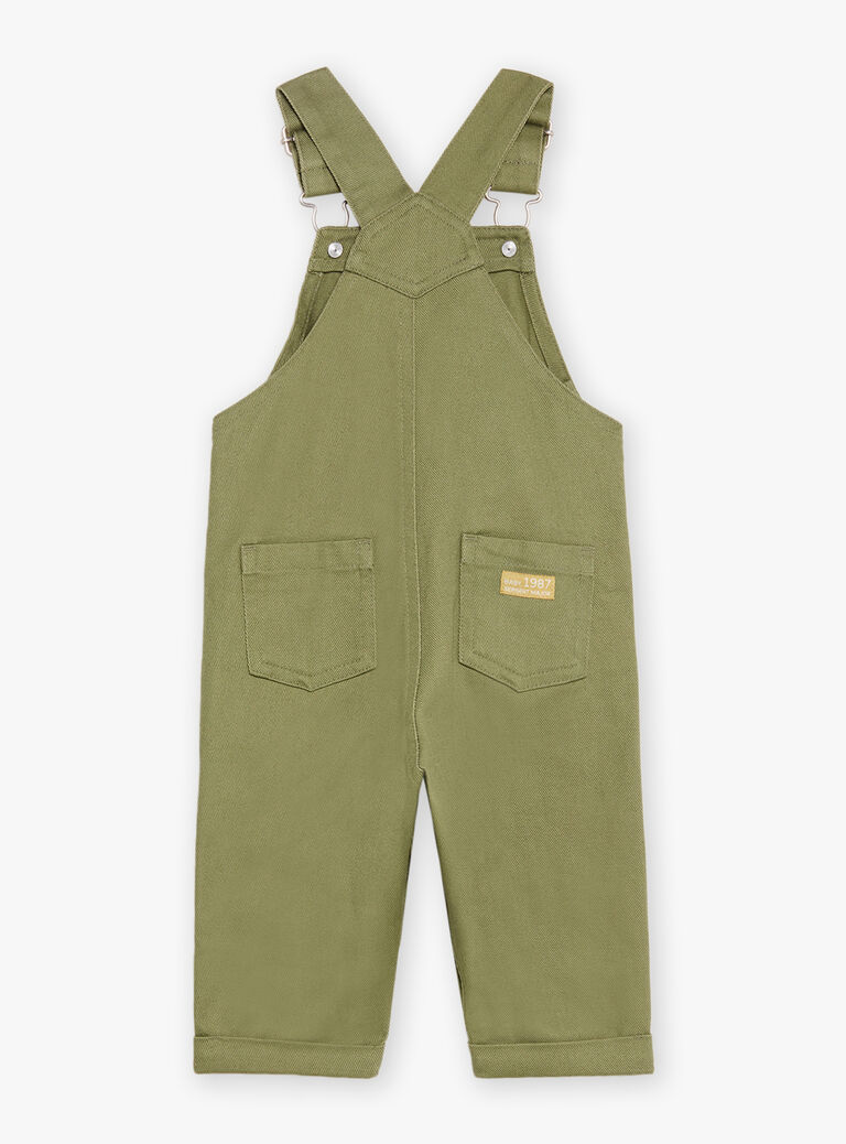 Salopette verte en twill
