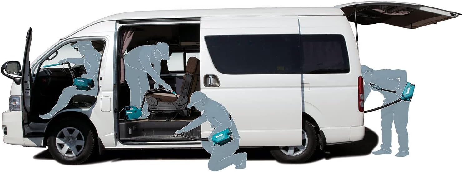 Makita CL121DZ Staubsauger 12 V Max CXT speziell für Auto, Bunt