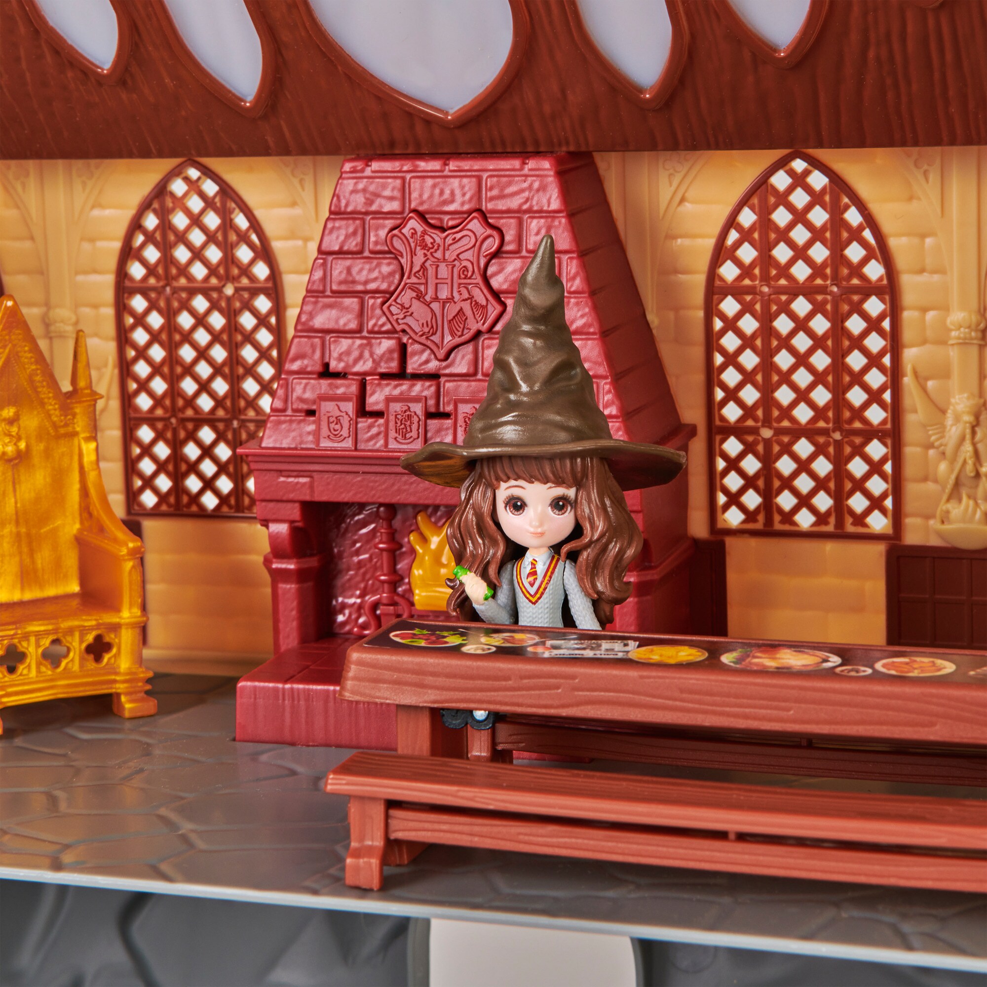 Spin Master Spielfigur Wizarding World Harry Potter - Hogwarts Schloss Spielset mit Licht und Sound