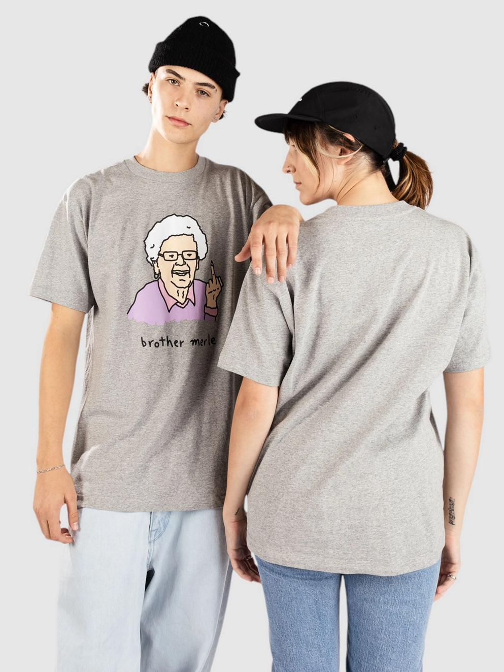 Brother Merle Betty 6 T-Shirt heather grey