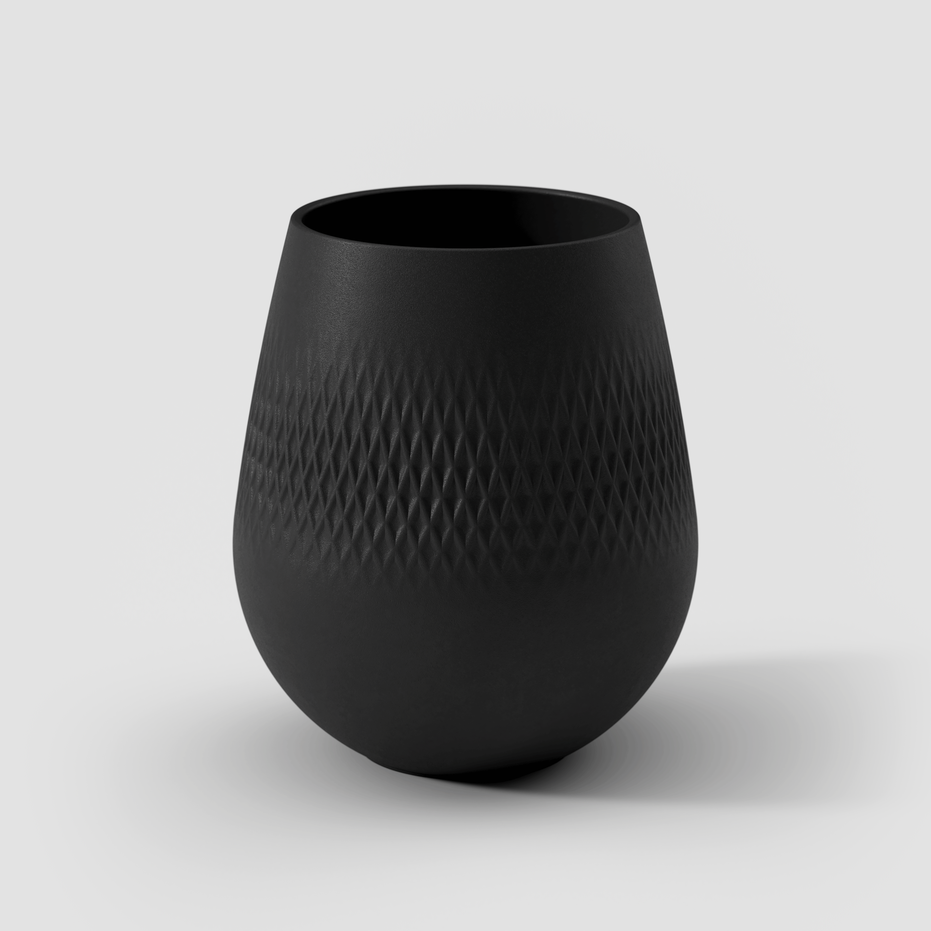 Manufacture Vase Black, 4.9'' x 5.8'', Premium Porcelain