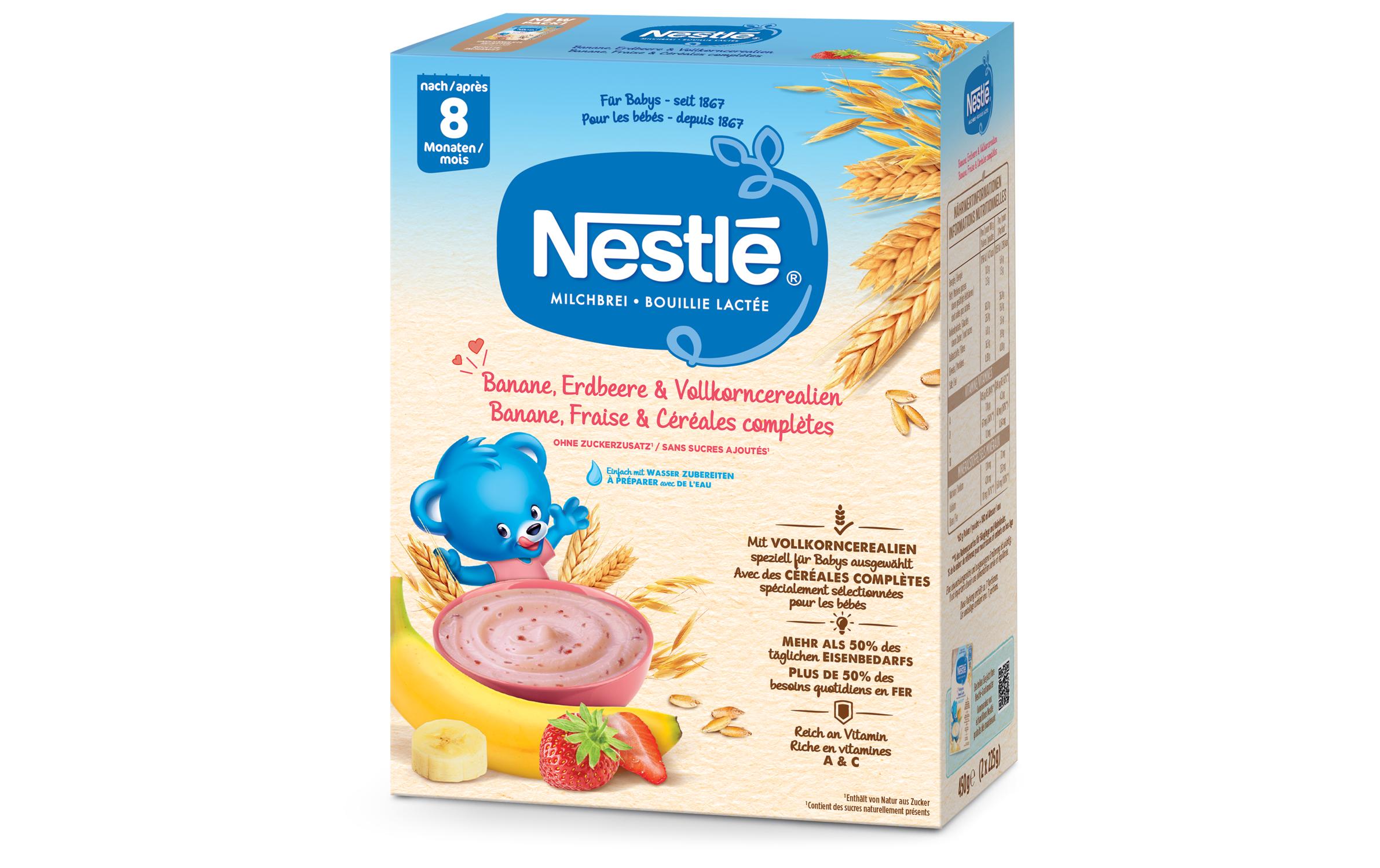 Milchgriess Baby Cereals Banane & Erdbeere 450gGetreidebeikost