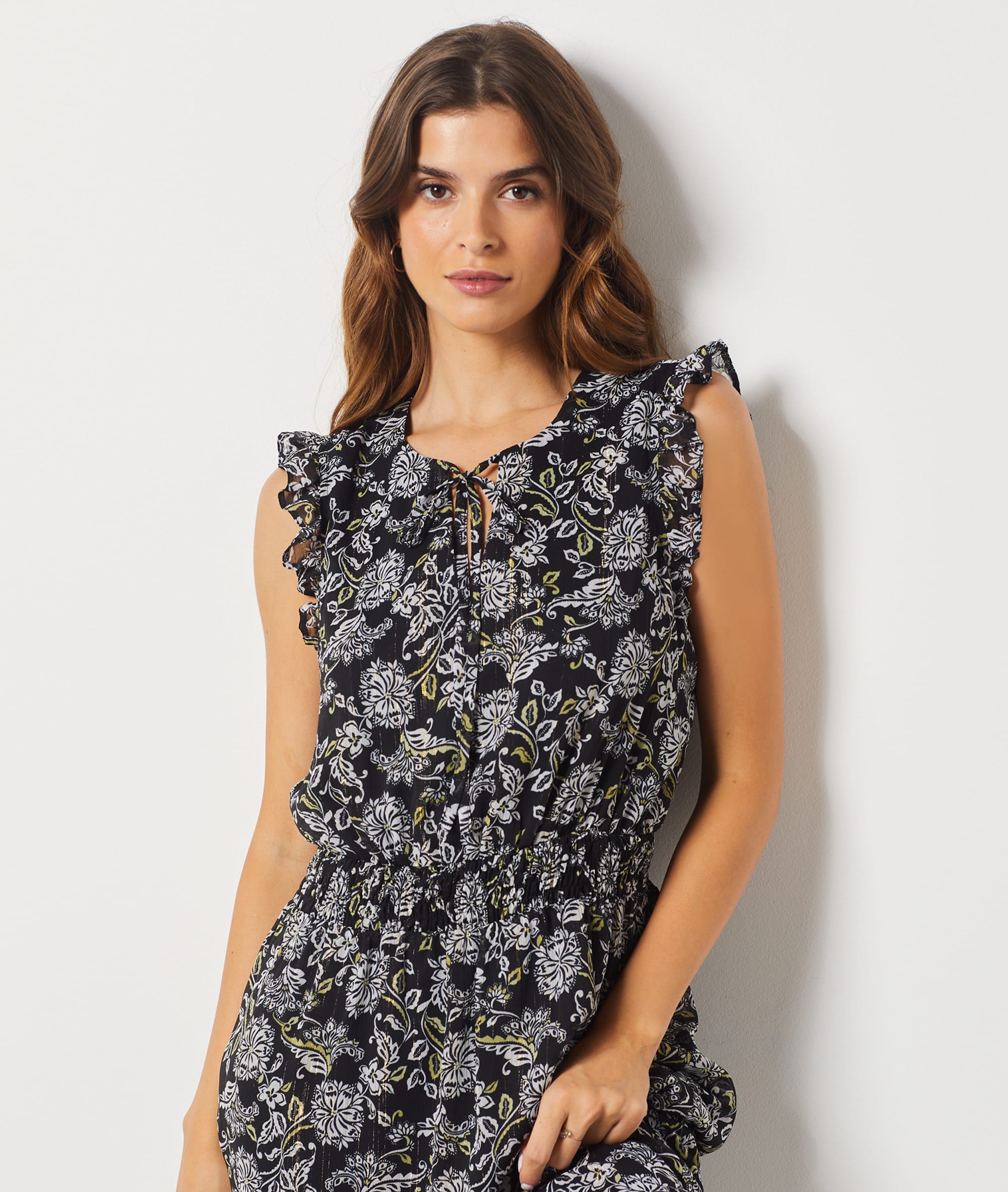Robe longue imprimée