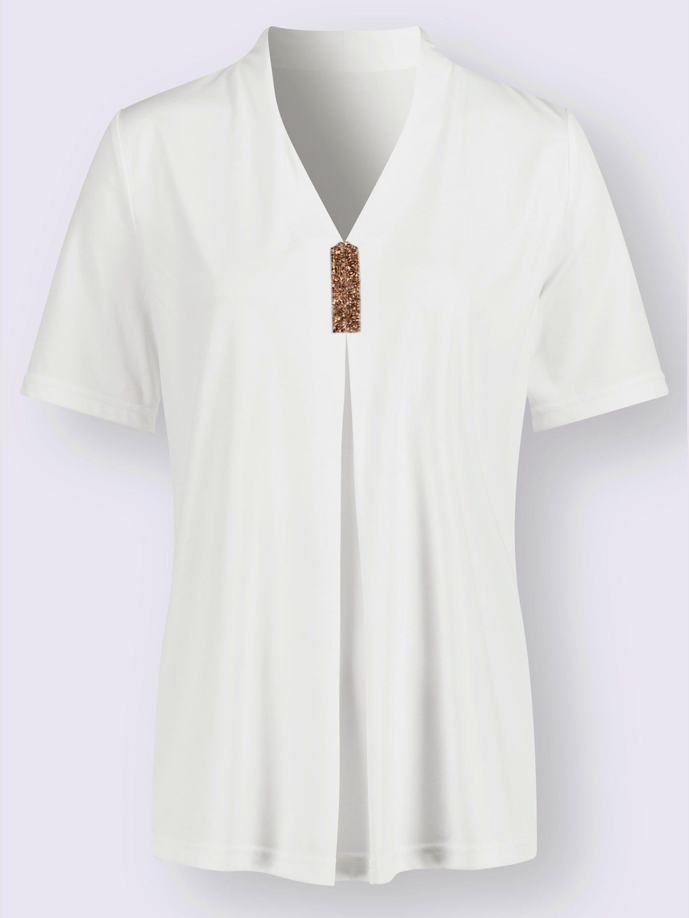 T-shirt plis affinant devant