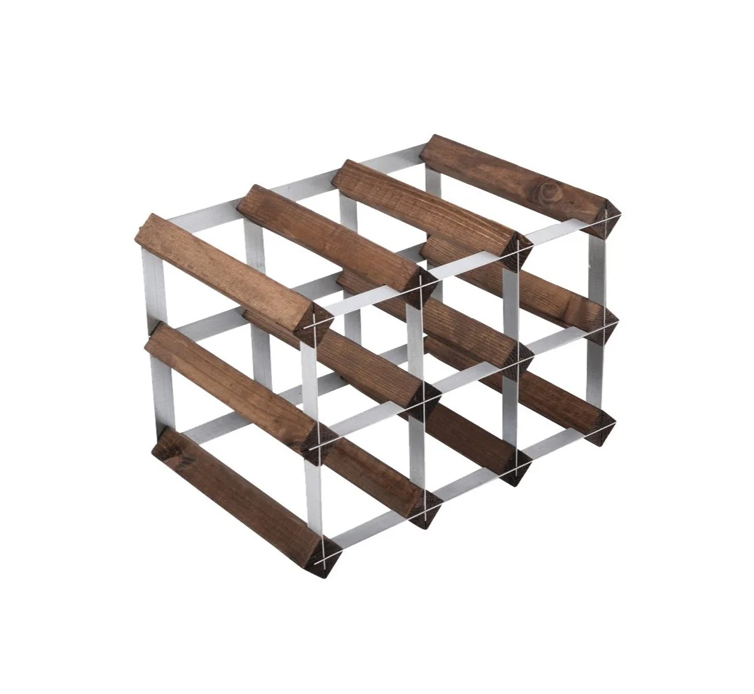 Traditional Wine Rack  Vinreol, 9 flasker - mørk eg