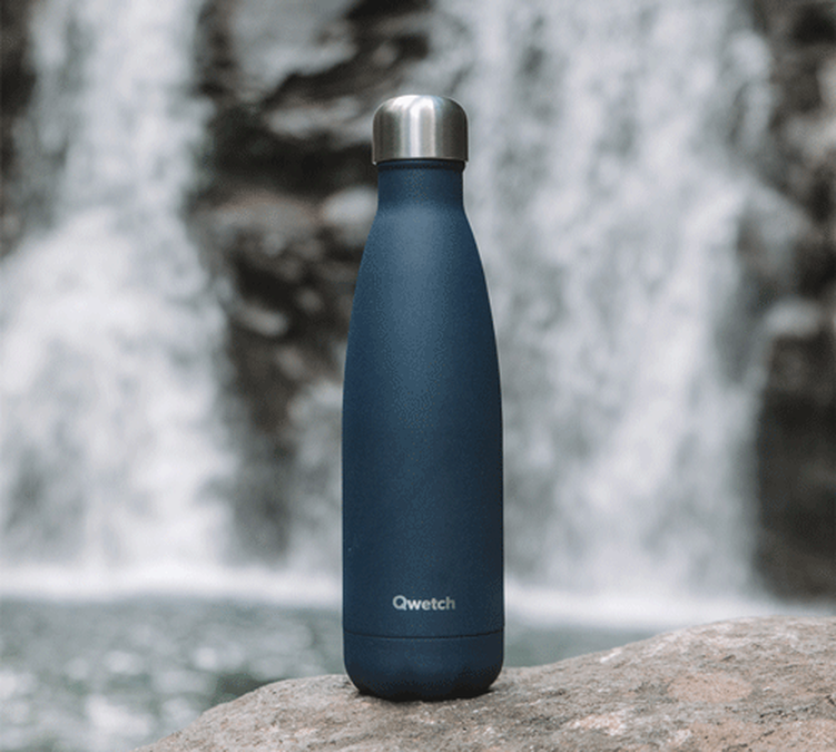 Bouteille isotherme Granite bleu 1L - QWETCH