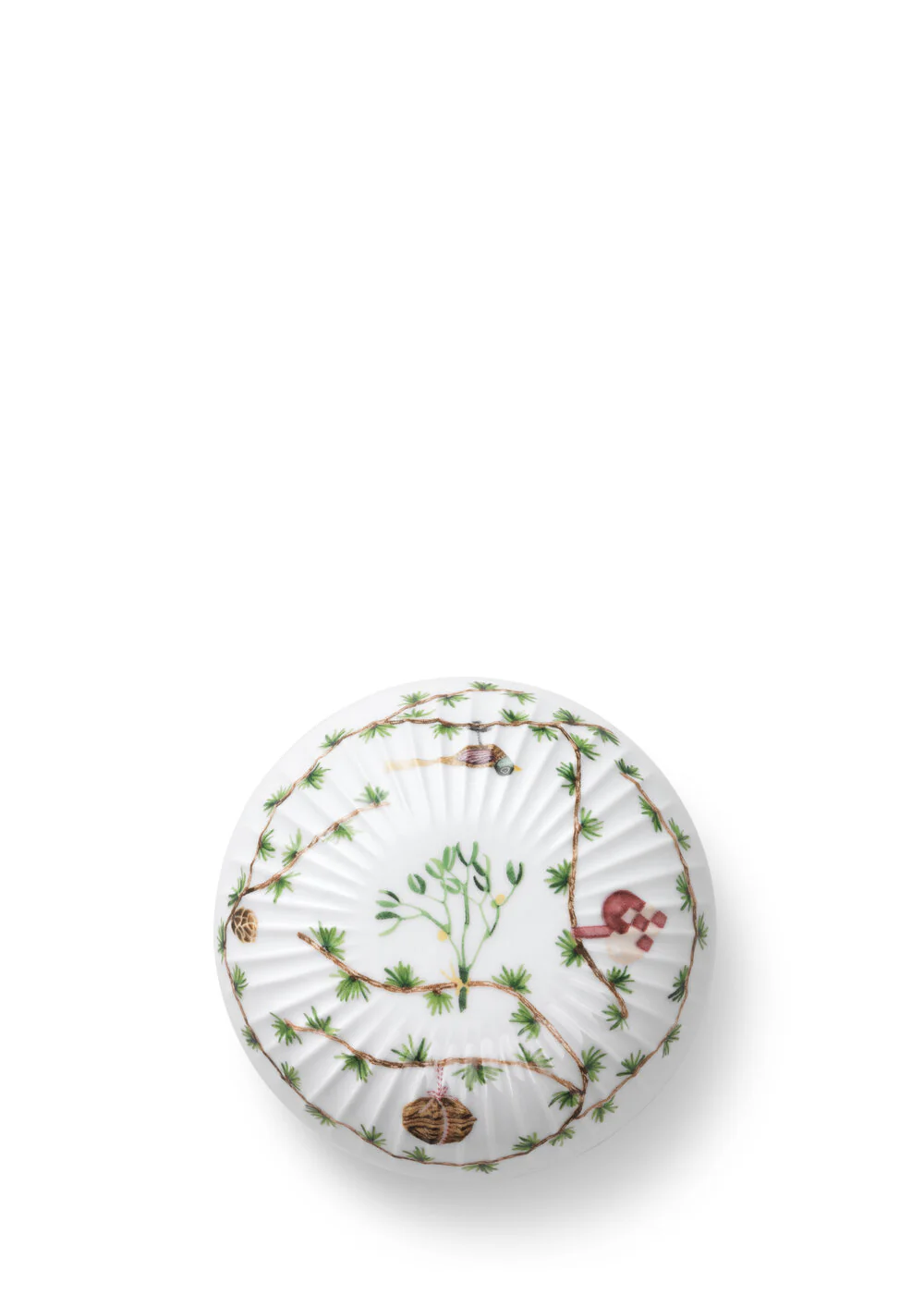 Kähler  Hammershøi Christmas bonbonniere, hvid m. deko - Ø12 cm