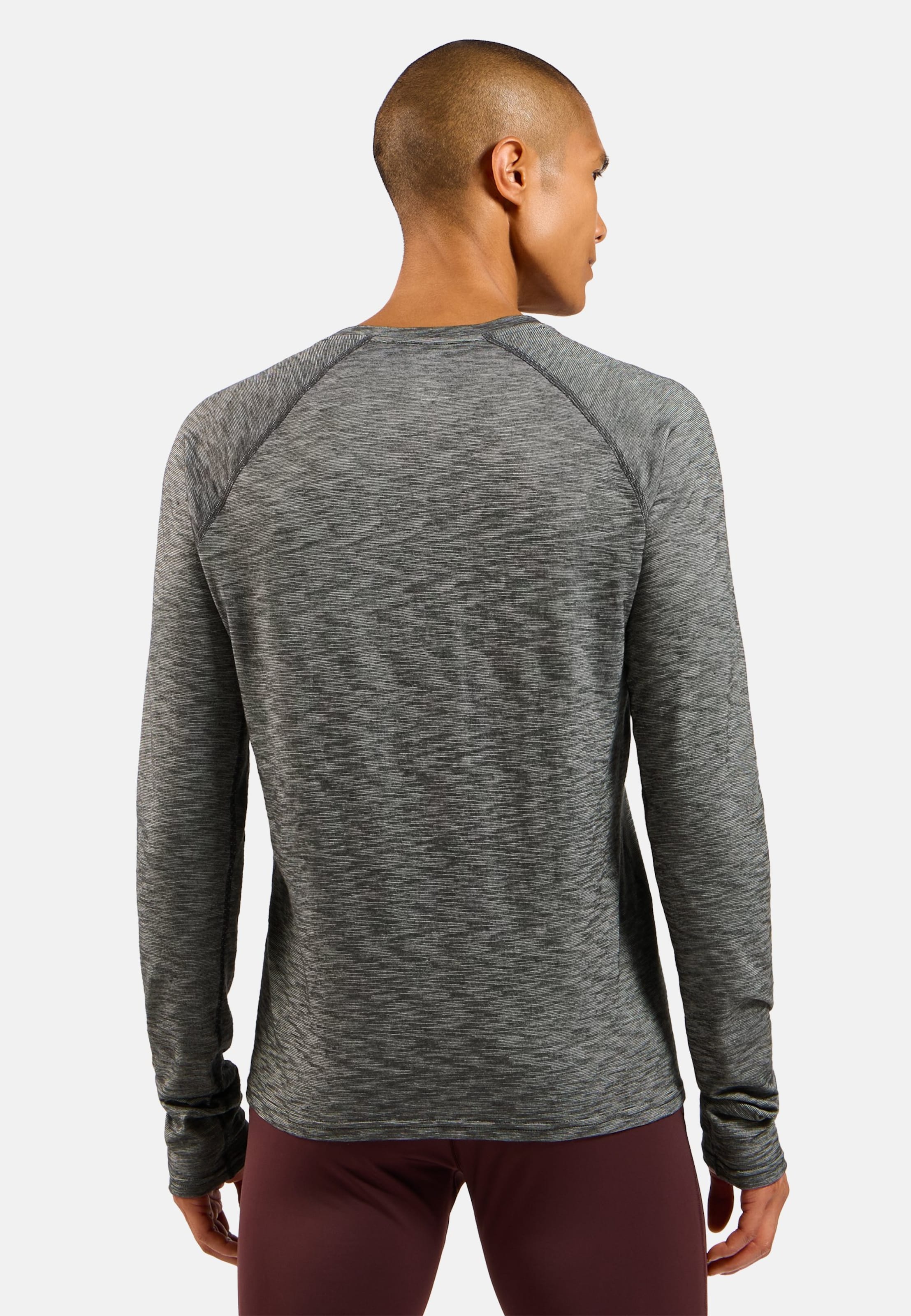 Langärmeliges X-Alp Performance Wool 115 Trailrunning-Shirt in grey melange