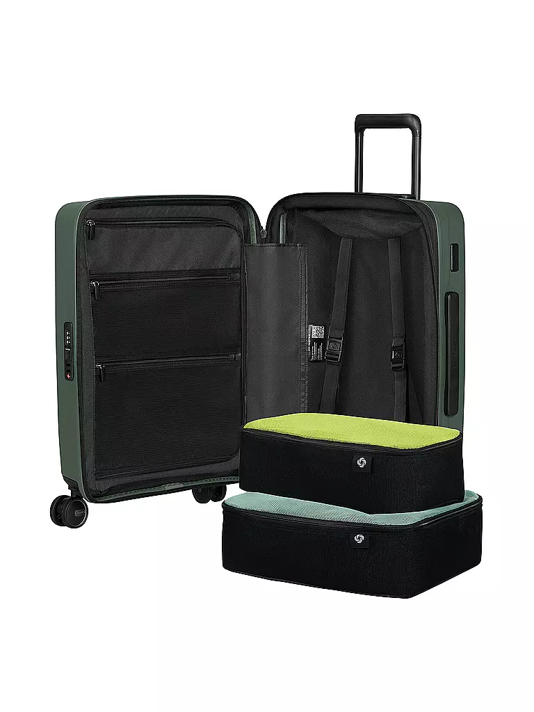 SAMSONITE Trolley RESTACKED SPINNER 55cm erweiterbar sage dunkelgrün