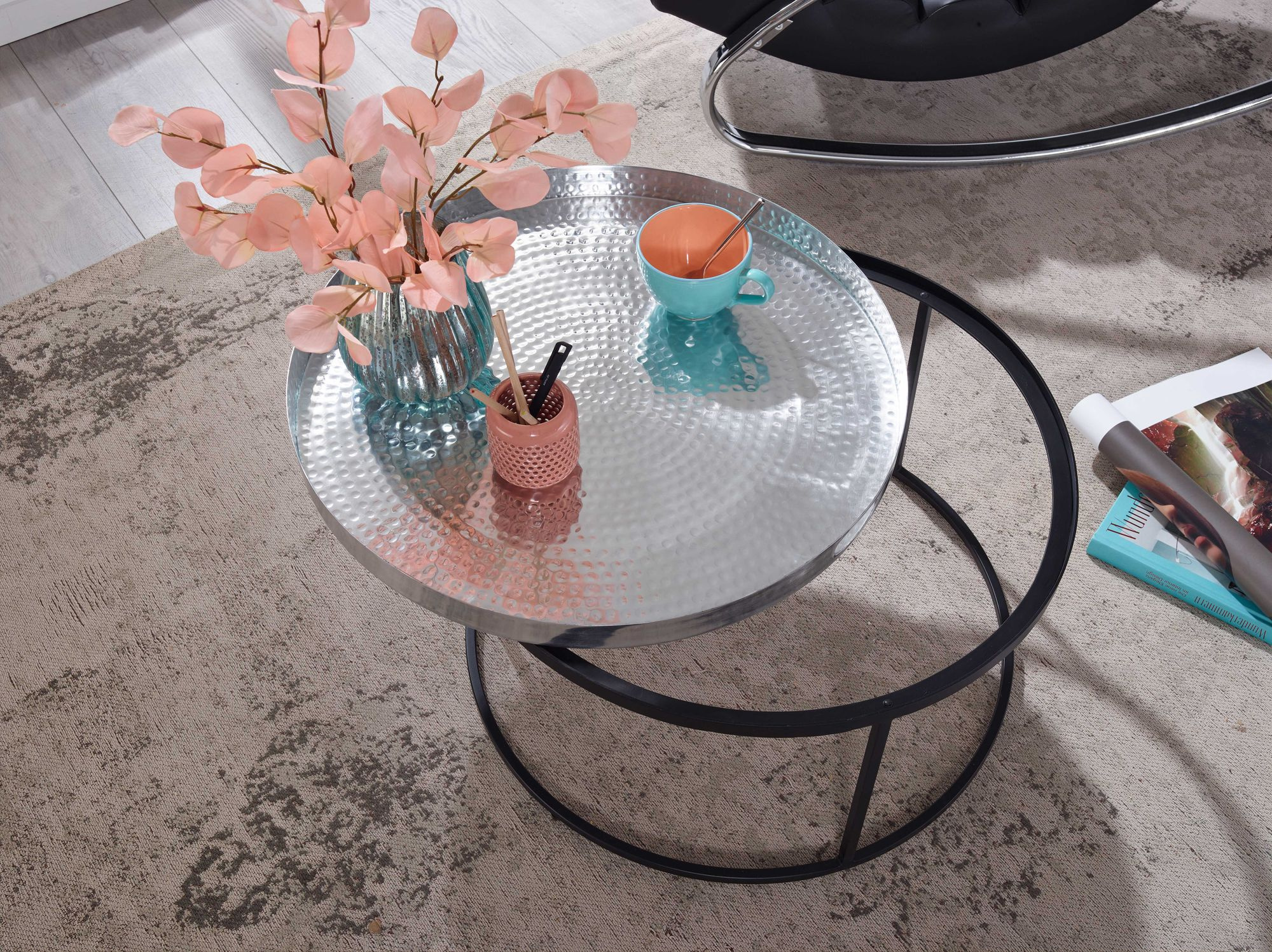 Couchtisch silber