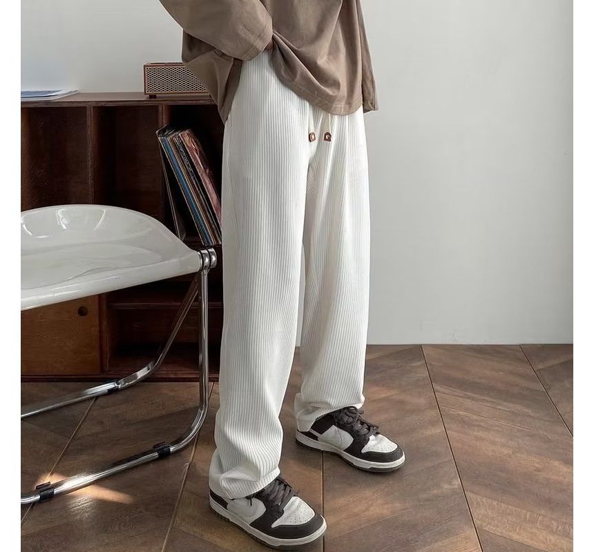 DuckleBeam - Effen broek met trekkoord in de taille en rechte pijpen
