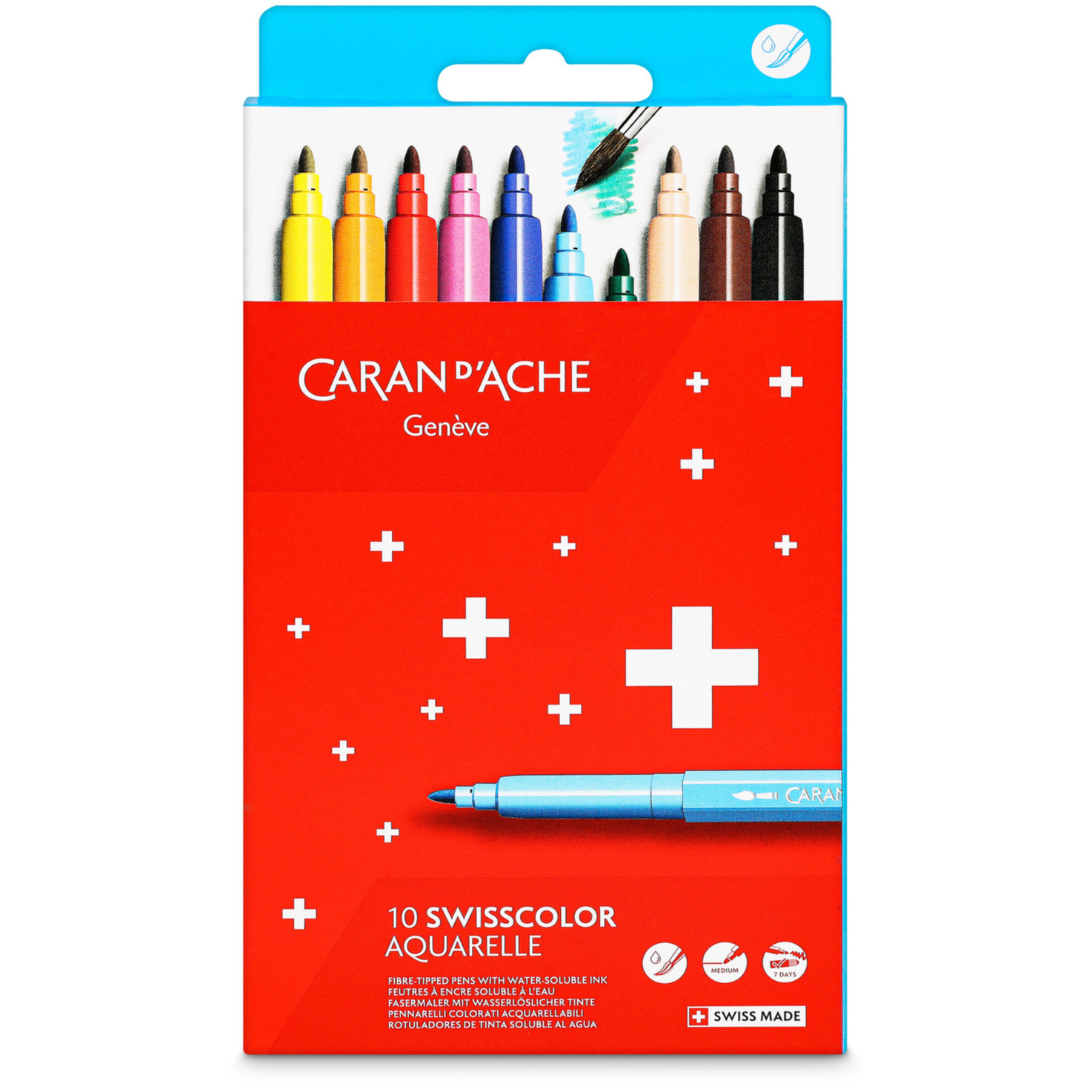 Caran d'ache Swisscolor Fasermaler 10 Stück