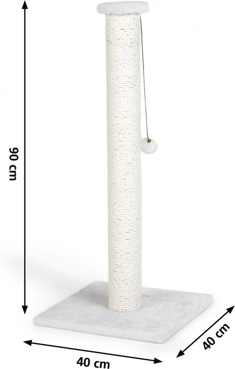 Beeztees krabpaal Serpa wit 40 x 40 x 90 cm