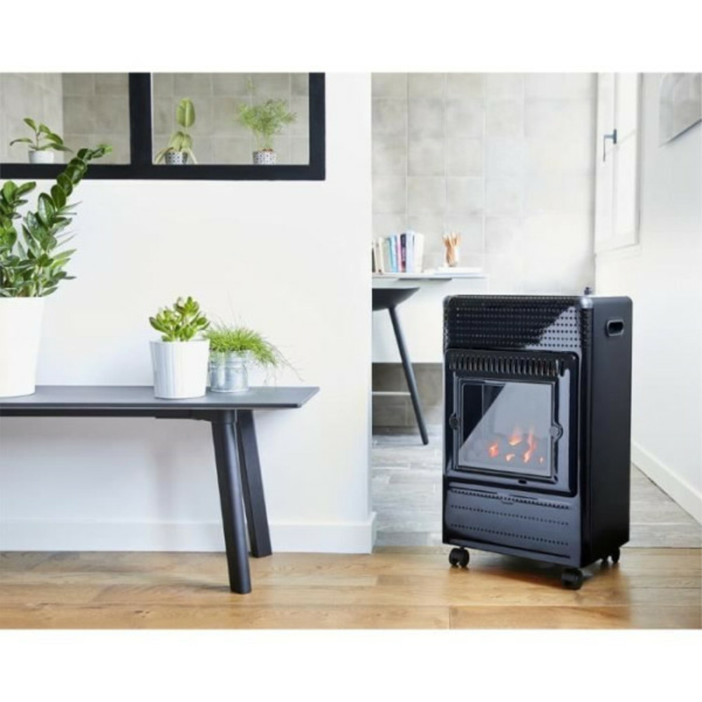 Favex recommandé par butagaz -ektor fire -3400 watts -chauffage d'appoint gaz butane -infrableu - flammes apparentes - 3 puissa