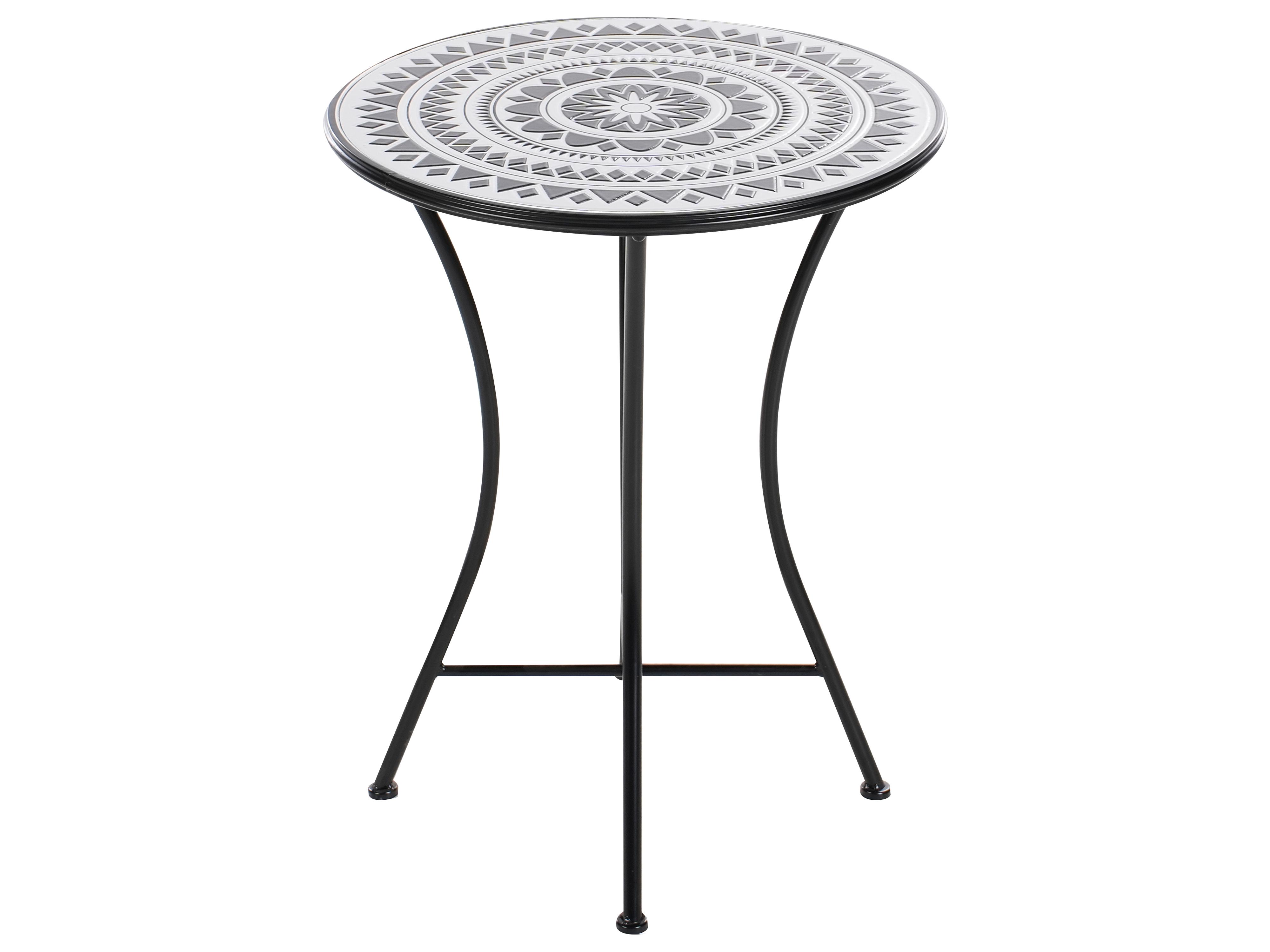 Bistroset inklapbaar COMISO Metaal Zwart/wit