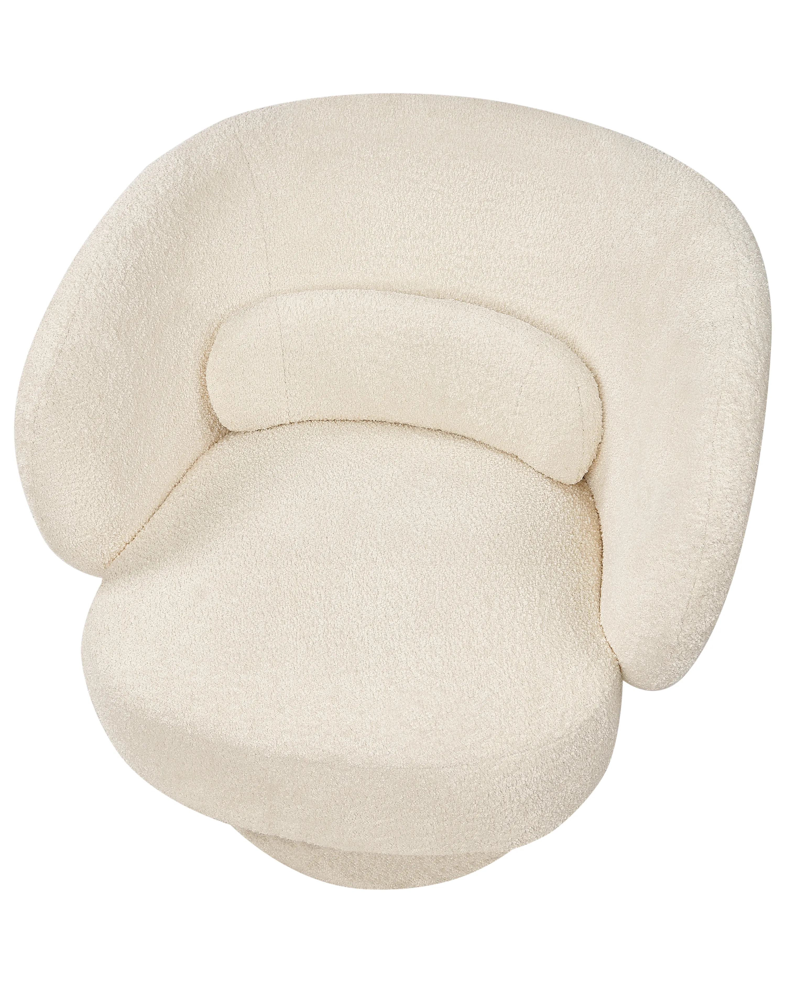 Draaifauteuil LIEKSA Bouclé Gebroken wit