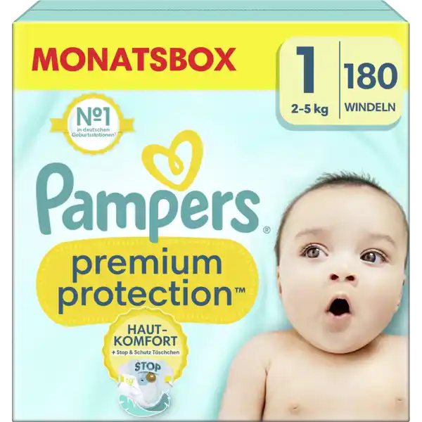 premium protection Windeln New Baby Gr.1 (2-5kg) Monatsbox