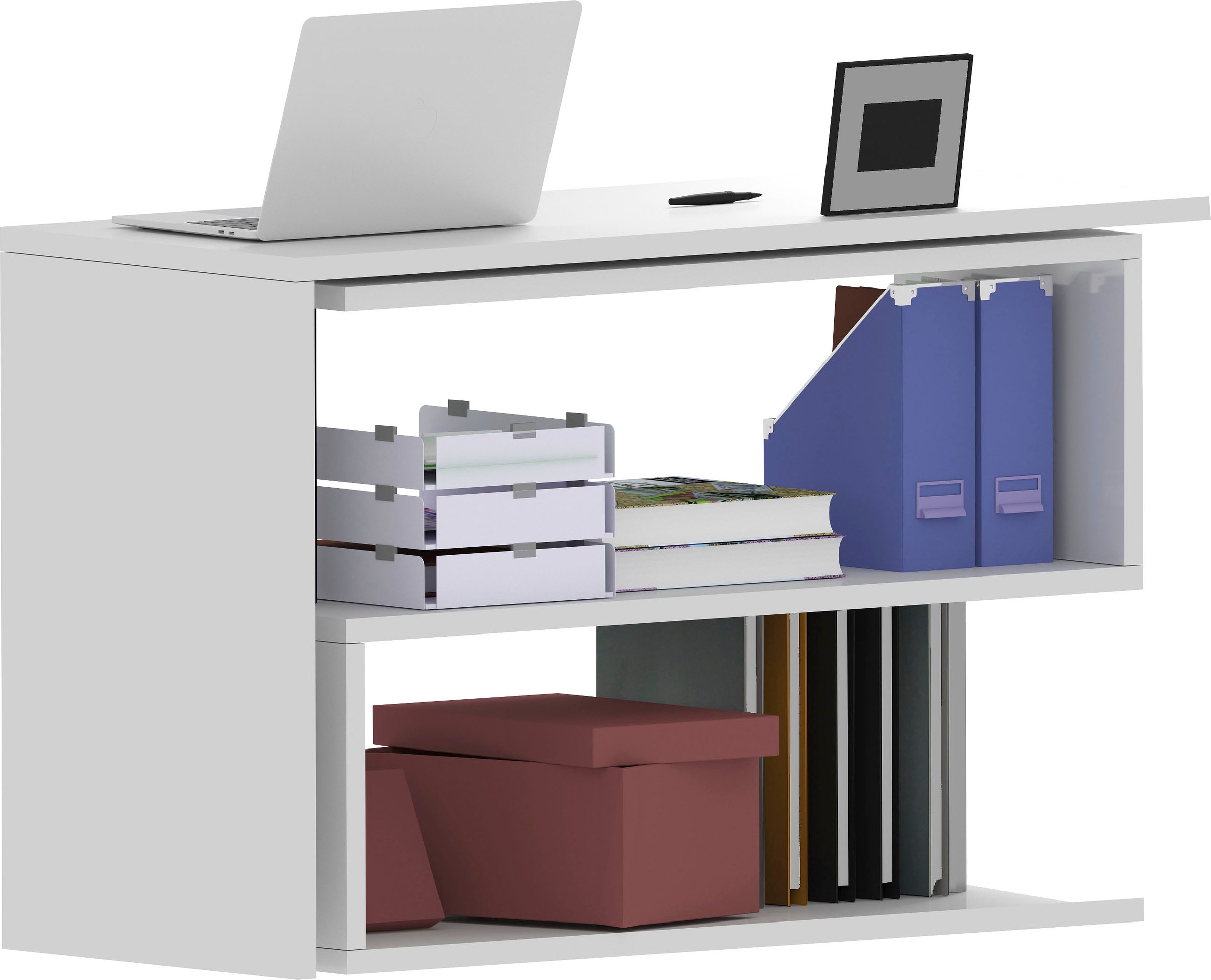INOSIGN Schreibtisch »Volta, Made in Italy« multifunktional - als Computertisch, Eckschreibtisch oder Sideboard