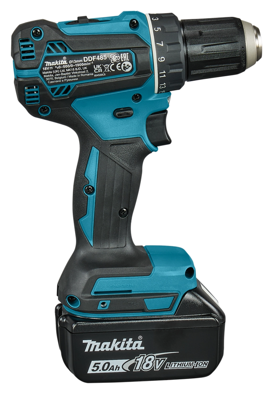 Makita DDF485RTJ 18V Li-Ion accu boor-/schroefmachine set (2x 5.0Ah) in Mbox - koolborstelloos