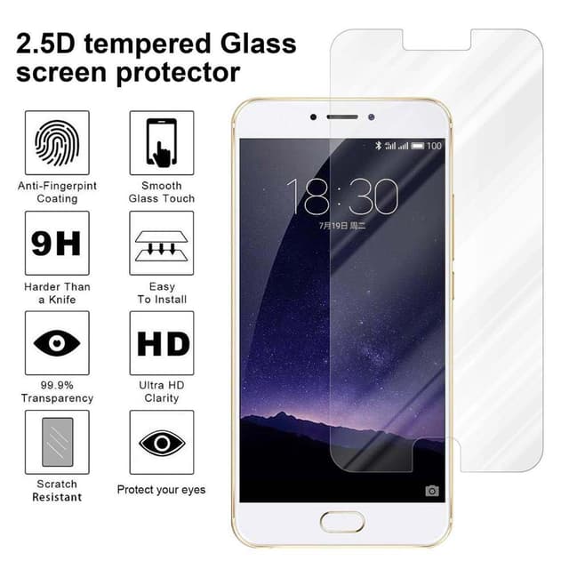 MEIZU MX6 Skærmbeskytter Beskyttelsesglas
