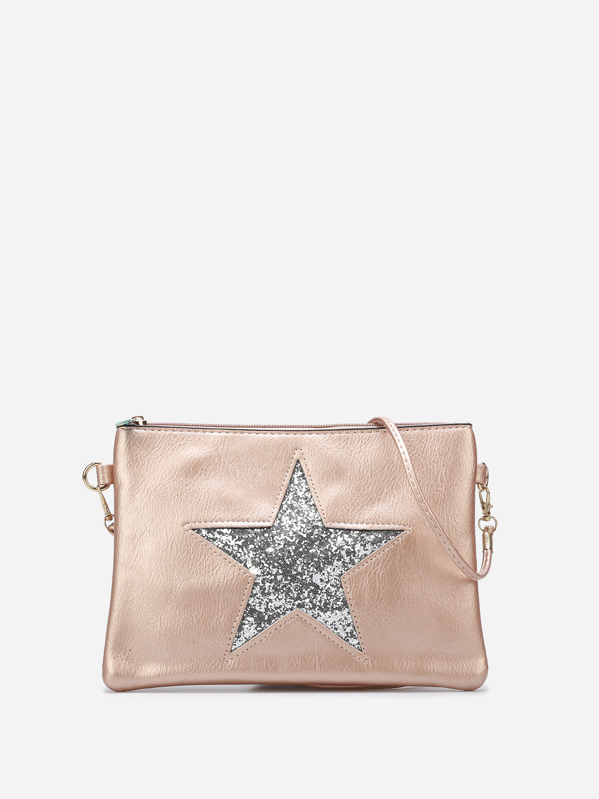 Sac en simili à étoile- Doré rose