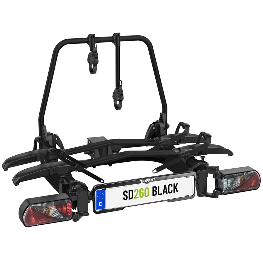 Porte-vélos coulissant sur attelage EUFAB SD260 noir