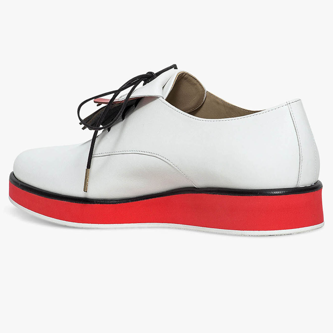 Bocage Derbies en Cuir Lake blanches