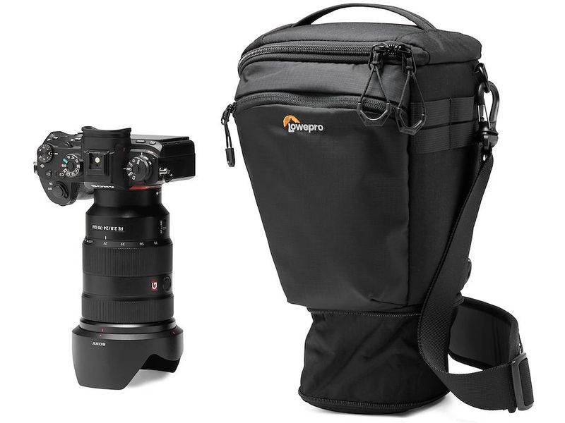 Lowepro Kamera-Tasche ProTactic TLZ 70 Slim AW III TopLoader für Vollformatkamera mit 24-70 mm F/2.8-Objektiv