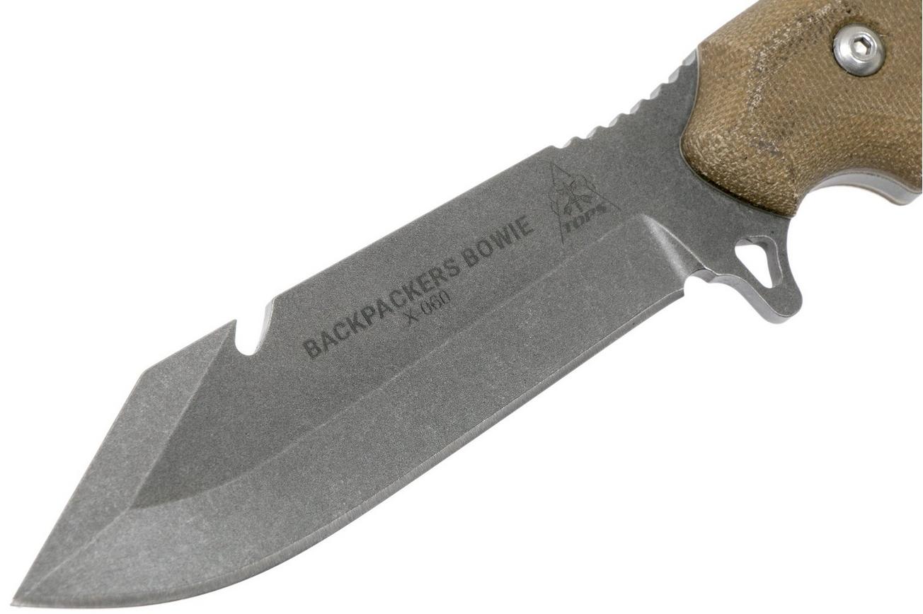 TOPS Knives Backpacker's Bowie BPB-01 vaststaand mes