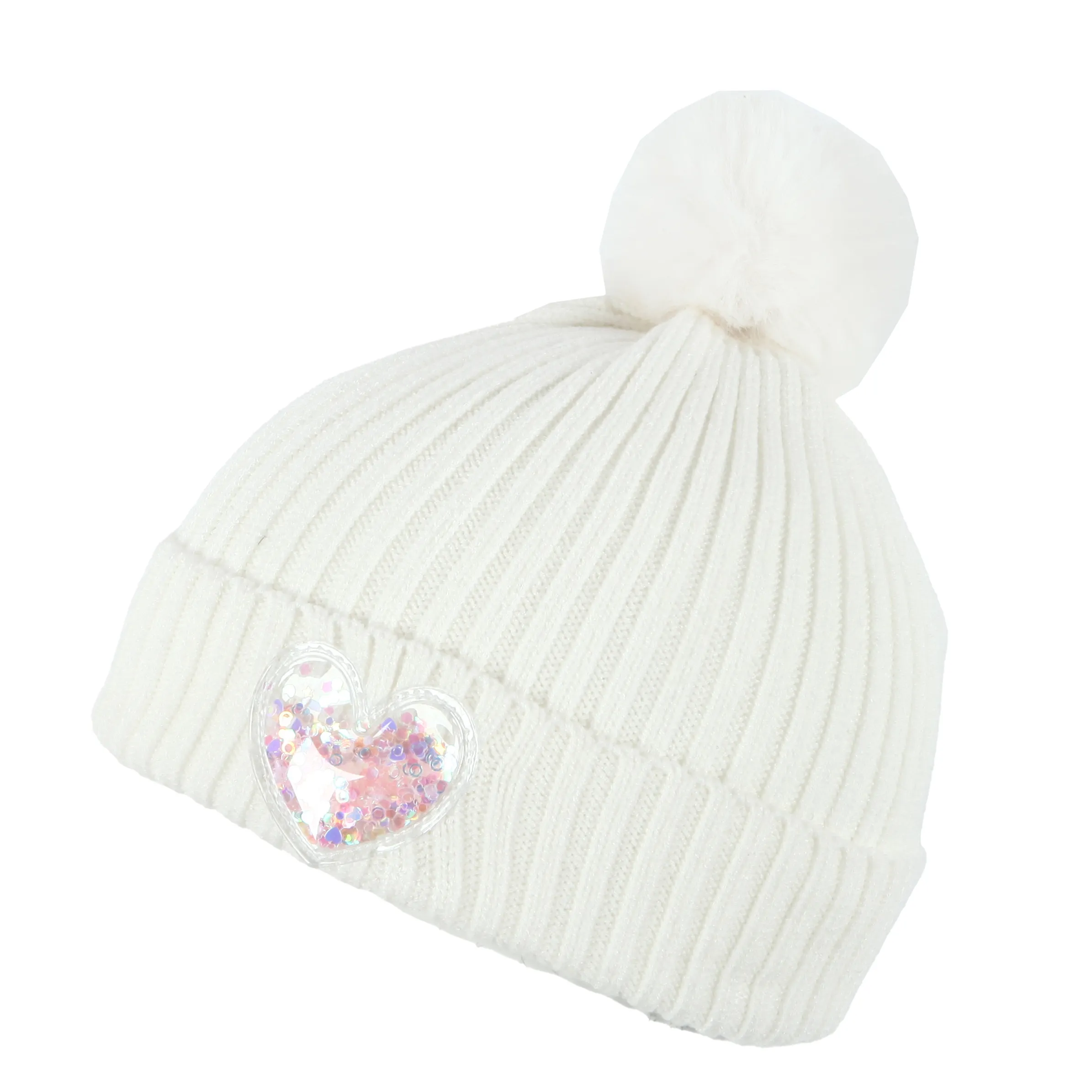Mädchen Mütze mit Glitterpatch