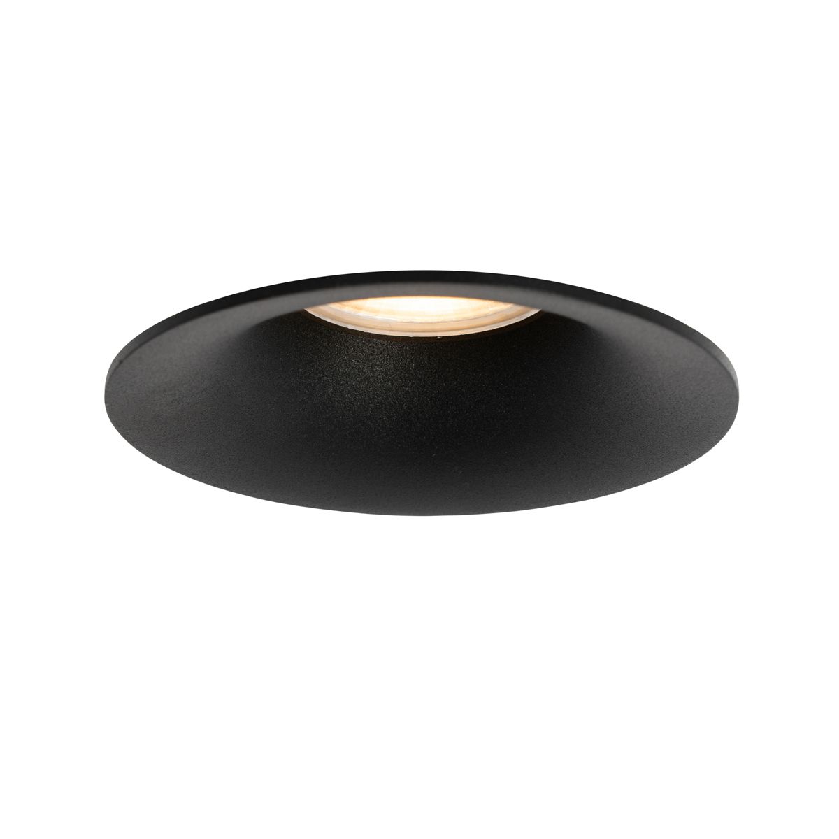 Set van 12 inbouwspots zwart GU10 50mm - Gijs