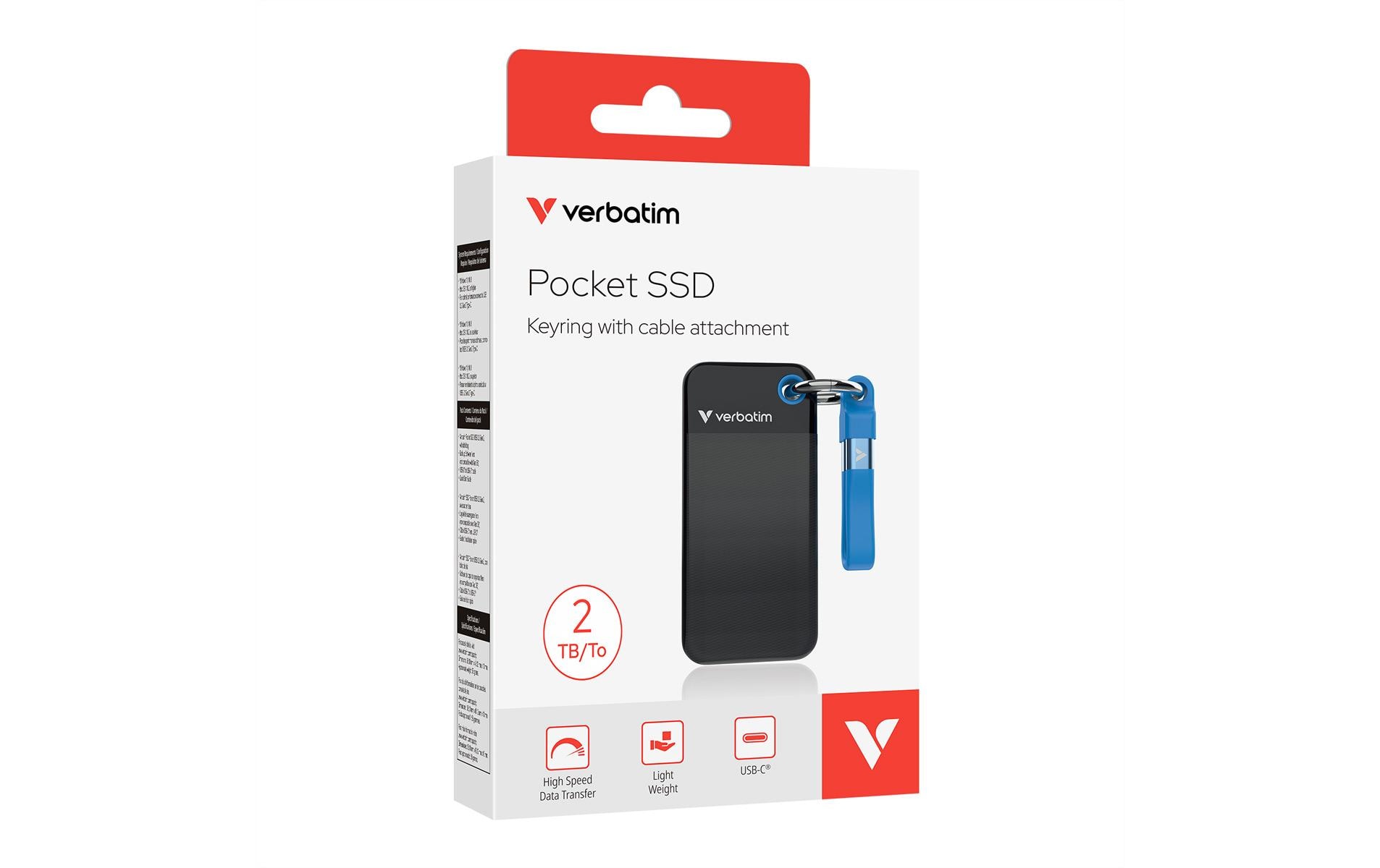 Externe SSD Pocket 2000 GB<br>Kompakte externe SSD mit 2 TB Speicherkapazität