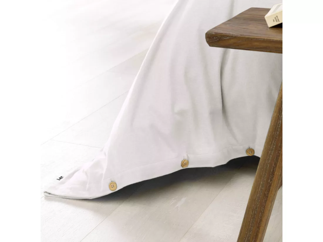 Parure de lit flanelle blanc 240x220 cm