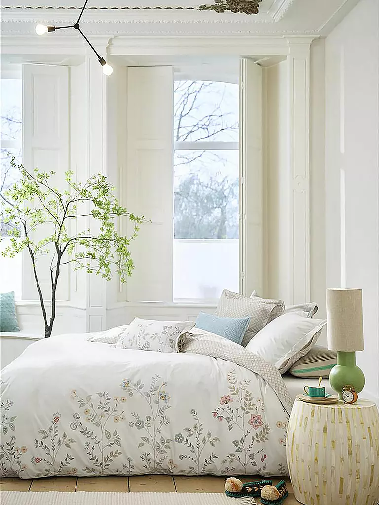 PIP STUDIO Perkal Bettwäsche CAMPO DE FLORES 70x90cm/140x200cm Off White  weiss