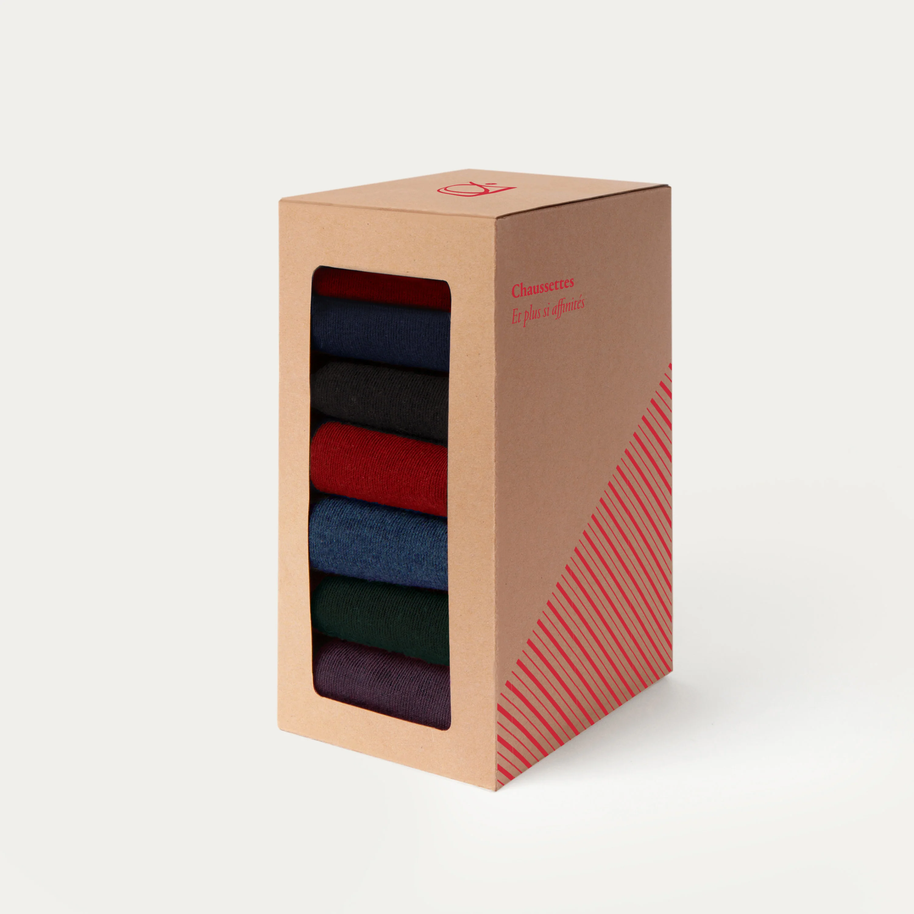 Weekly box of colored socks