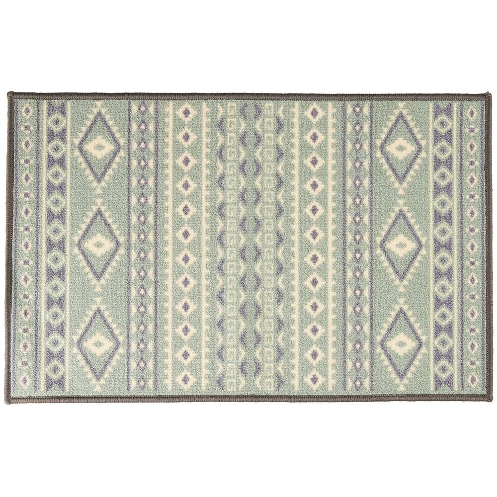 Tapis de cuisine latex imprimé vert 80x50 cm