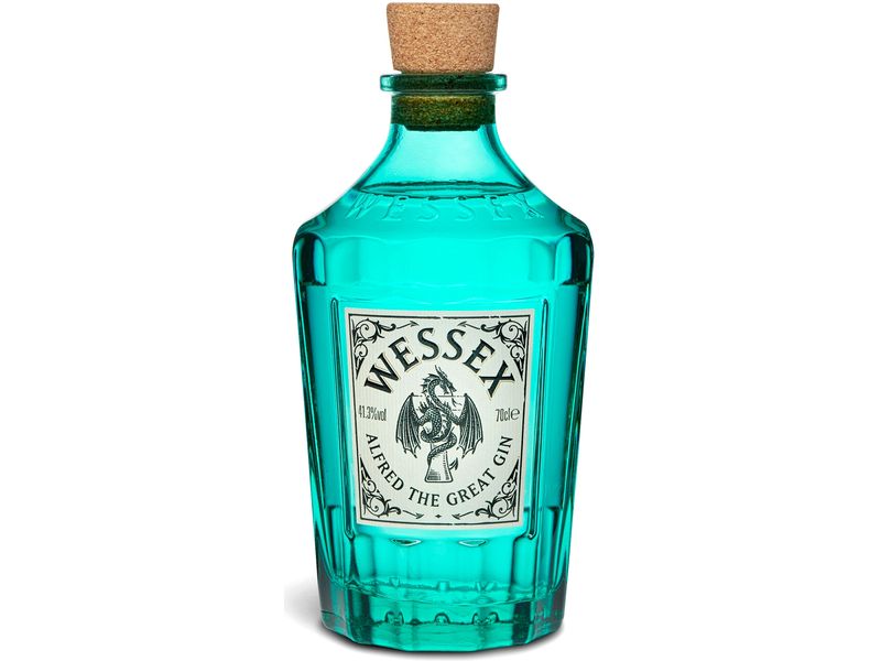 Wessex Distillery Alfred The Great Gin 0.7 l Hochwertige Wacholder-Spirituose mit Anis-Geschmack