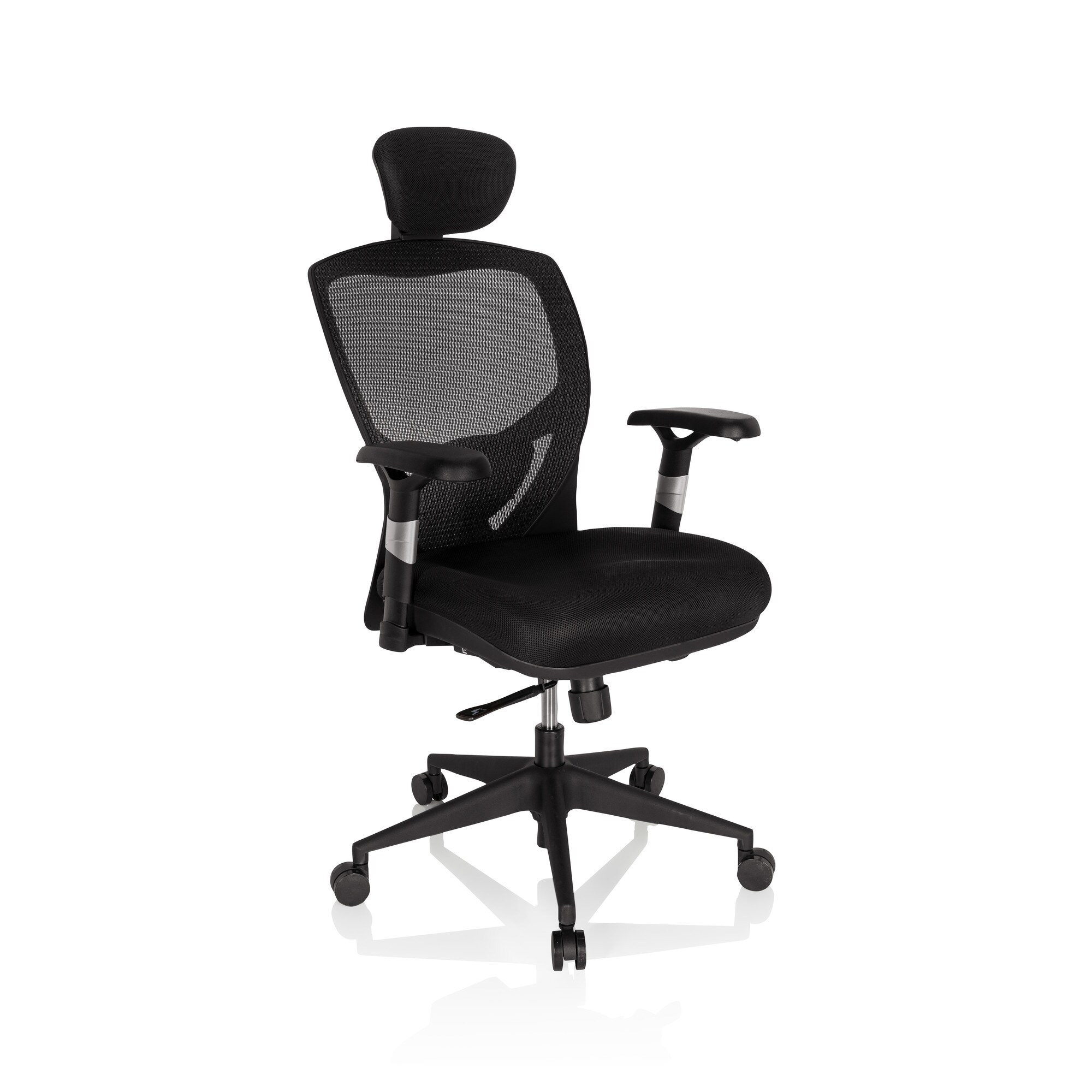 High End Bürostuhl VENUS BASE Stoff/Netzstoff mit Armlehnen hjh OFFICE