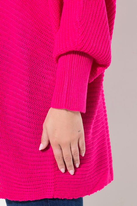 Pullover, Poncho-Look, V-Ausschnitt