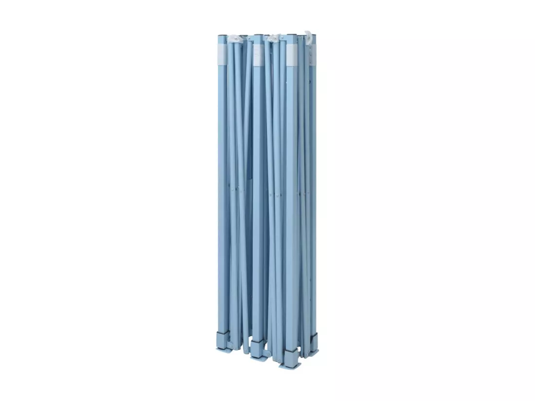 Tente de réception pliable avec 4 parois 3x6 m Acier Bleu