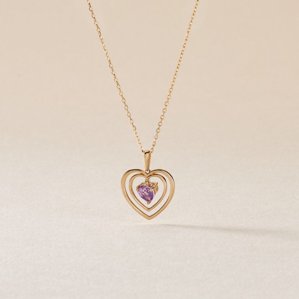 Pendentif Or Jaune Laurens Amethyste
