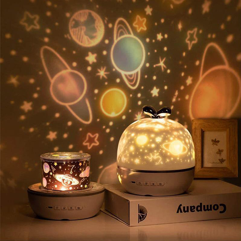 6in1 Mini LED Sternenhimmel Projektor 360° Drehung Aufladbares USB Kinder Nachtlicht mit 6 Leuchtmodi   Wechselmotiven