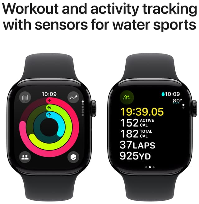 Apple Watch S10 42mm GPS (Jet Black Alu/Black sportsrem) S/M