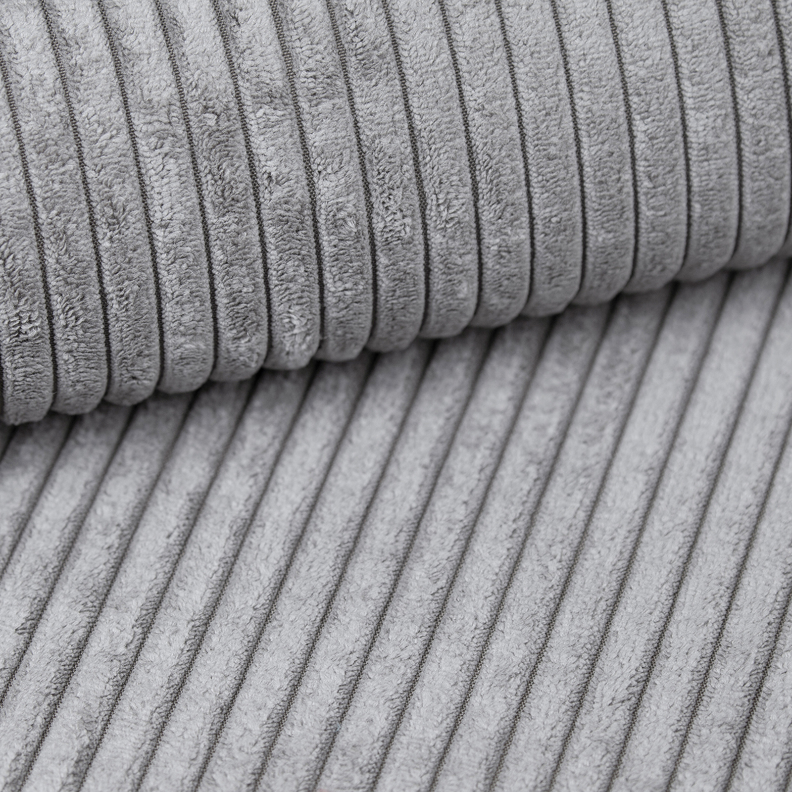 Ecksofa - silber - Liegefunktion und Bettkasten