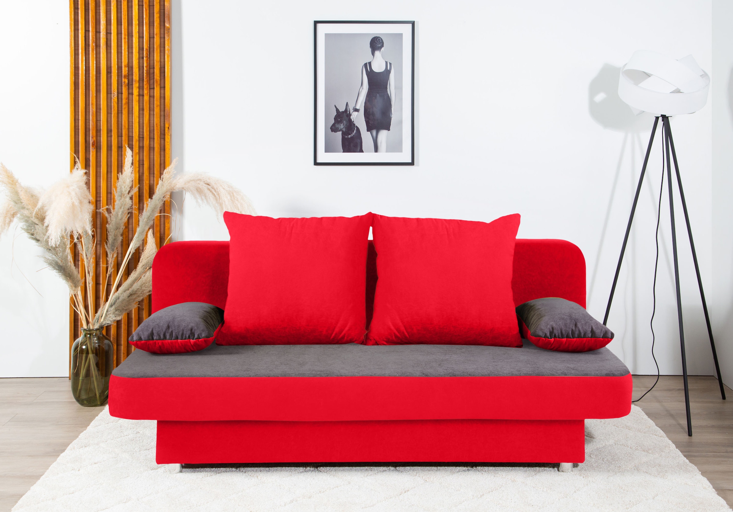 COLLECTION AB Schlafsofa »Ulla inkl. Bettfunktion und Bettkasten« Schlafsofa,Bettfunktion,Bettkasten,inkl. Rückenkissen,Armlehnekissen